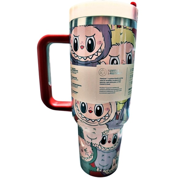 Stanley Labubu Monster Custom Graphic 40oz Quencher H2.0 Insulated Tumbler - Picture 2 of 9